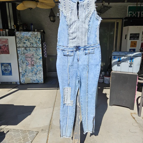 POL Lightwashed Blue Denim Women's Jumper - Picture 2 of 8